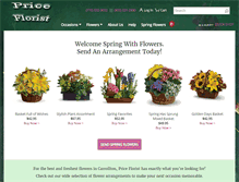 Tablet Screenshot of carrolltonpriceflorist.com